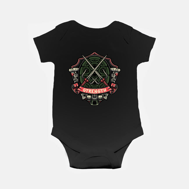 Red Ninja Strength-Baby-Basic-Onesie-gorillafamstudio