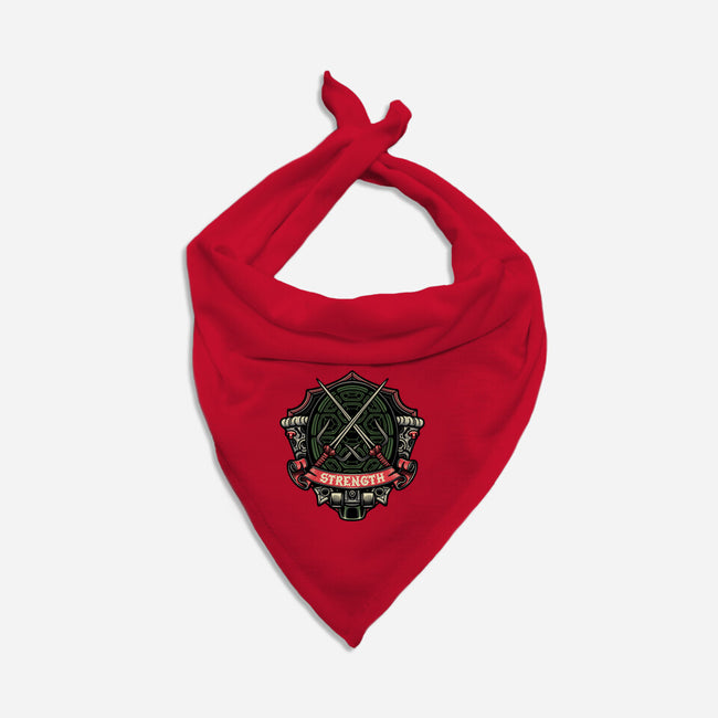 Red Ninja Strength-Dog-Bandana-Pet Collar-gorillafamstudio