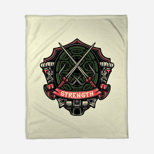 Red Ninja Strength-None-Fleece-Blanket-gorillafamstudio