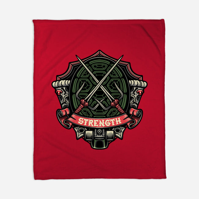 Red Ninja Strength-None-Fleece-Blanket-gorillafamstudio