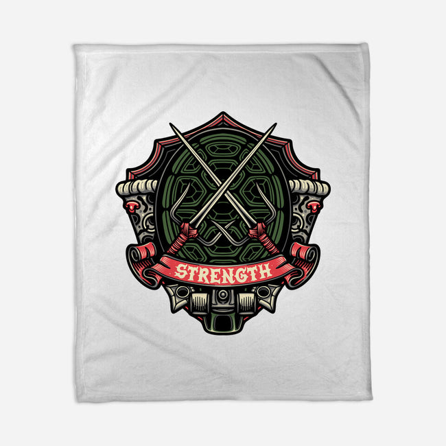 Red Ninja Strength-None-Fleece-Blanket-gorillafamstudio