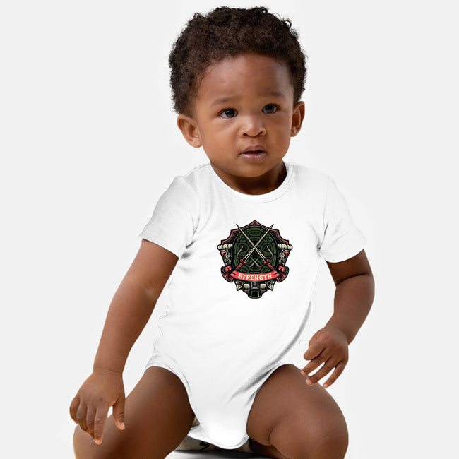 Red Ninja Strength-Baby-Basic-Onesie-gorillafamstudio