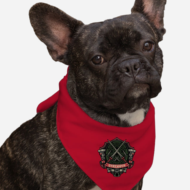 Red Ninja Strength-Dog-Bandana-Pet Collar-gorillafamstudio