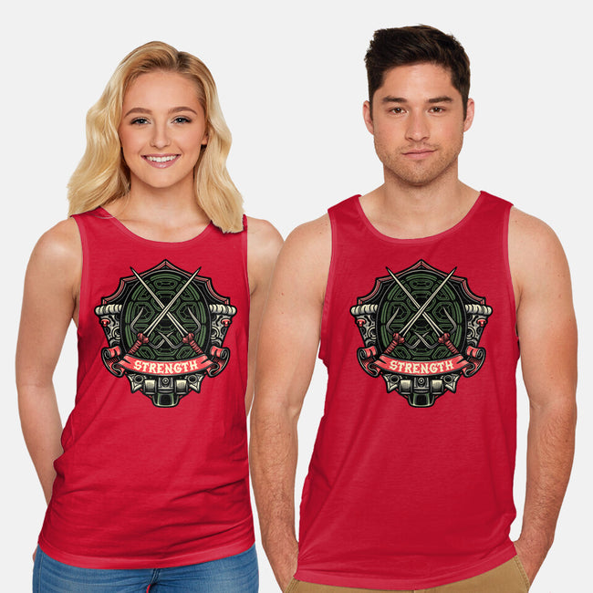 Red Ninja Strength-Unisex-Basic-Tank-gorillafamstudio