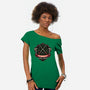 Red Ninja Strength-Womens-Off Shoulder-Tee-gorillafamstudio