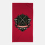 Red Ninja Strength-None-Beach-Towel-gorillafamstudio