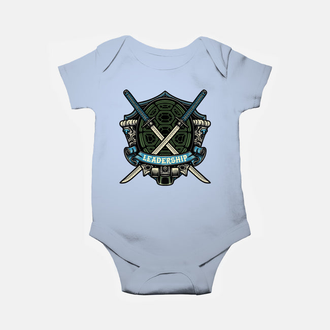 Blue Ninja Leader-Baby-Basic-Onesie-gorillafamstudio