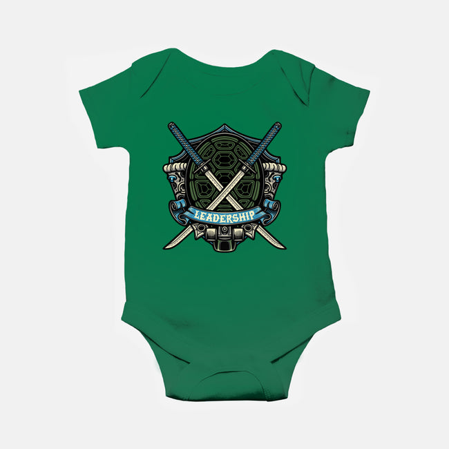 Blue Ninja Leader-Baby-Basic-Onesie-gorillafamstudio