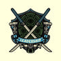 Blue Ninja Leader-None-Fleece-Blanket-gorillafamstudio