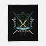 Blue Ninja Leader-None-Fleece-Blanket-gorillafamstudio