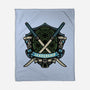 Blue Ninja Leader-None-Fleece-Blanket-gorillafamstudio