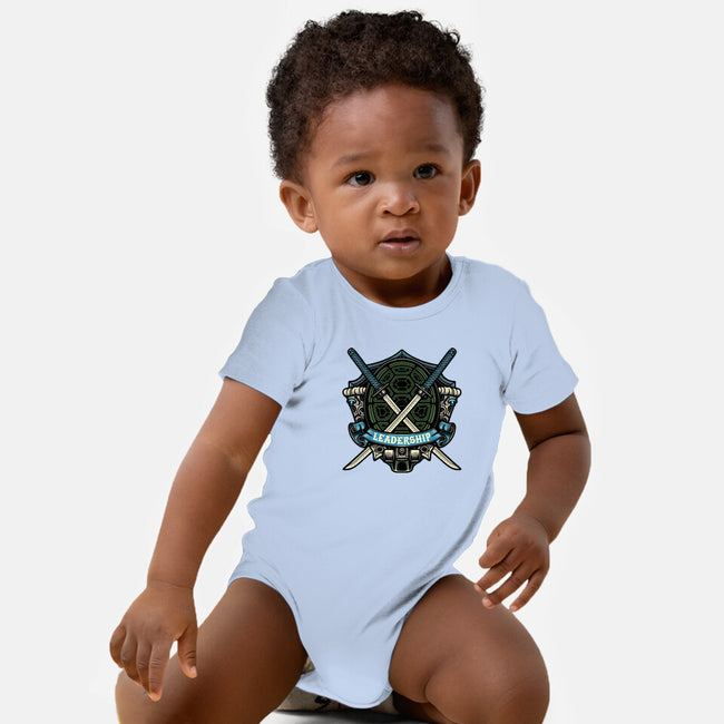 Blue Ninja Leader-Baby-Basic-Onesie-gorillafamstudio