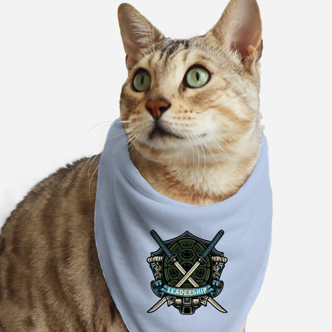 Blue Ninja Leader-Cat-Bandana-Pet Collar-gorillafamstudio