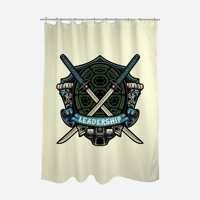 Blue Ninja Leader-None-Polyester-Shower Curtain-gorillafamstudio