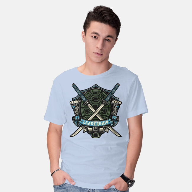 Blue Ninja Leader-Mens-Basic-Tee-gorillafamstudio