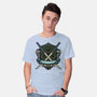 Blue Ninja Leader-Mens-Basic-Tee-gorillafamstudio