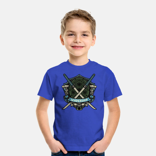 Blue Ninja Leader-Youth-Basic-Tee-gorillafamstudio