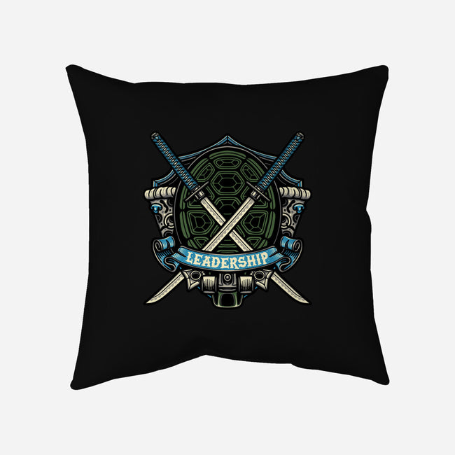 Blue Ninja Leader-None-Removable Cover-Throw Pillow-gorillafamstudio