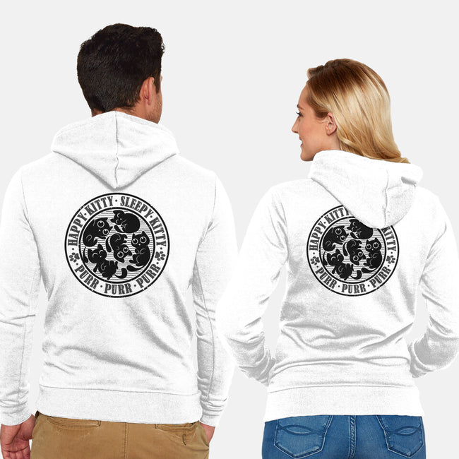 Happy Kitty Sleepy Kitty-Unisex-Zip-Up-Sweatshirt-erion_designs