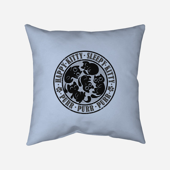 Happy Kitty Sleepy Kitty-None-Removable Cover-Throw Pillow-erion_designs