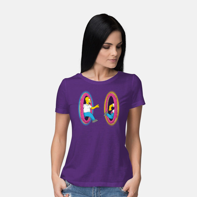 Portal Donuts-Womens-Basic-Tee-Umberto Vicente