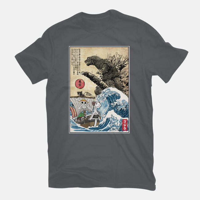 Straw Hat Pirates Meet Godzilla-Mens-Heavyweight-Tee-DrMonekers