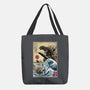 Straw Hat Pirates Meet Godzilla-None-Basic Tote-Bag-DrMonekers