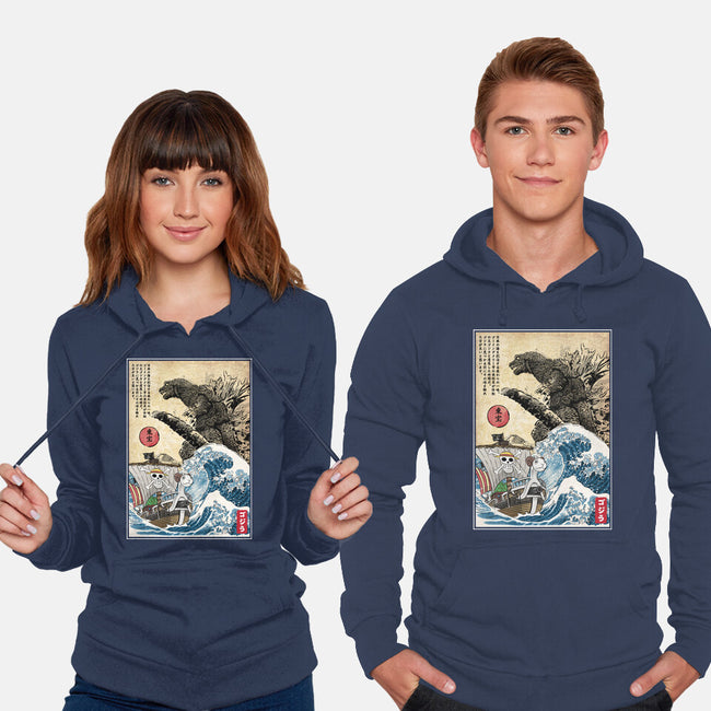 Straw Hat Pirates Meet Godzilla-Unisex-Pullover-Sweatshirt-DrMonekers