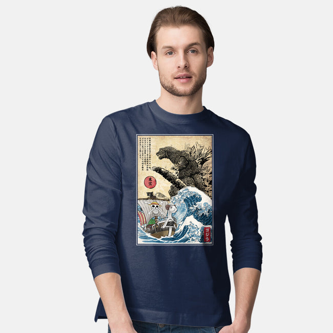 Straw Hat Pirates Meet Godzilla-Mens-Long Sleeved-Tee-DrMonekers