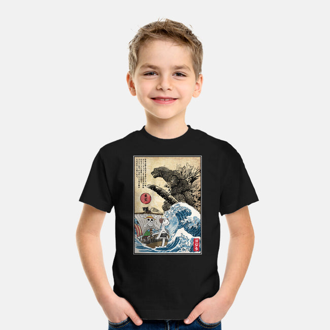 Straw Hat Pirates Meet Godzilla-Youth-Basic-Tee-DrMonekers