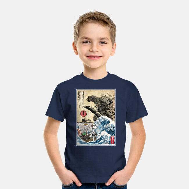 Straw Hat Pirates Meet Godzilla-Youth-Basic-Tee-DrMonekers