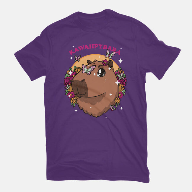 Cute Kawaii Capybara-Womens-Fitted-Tee-Studio Mootant