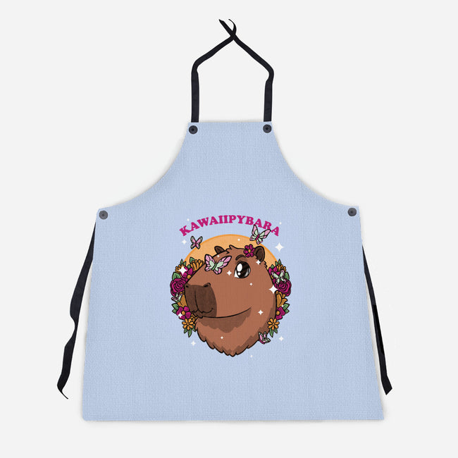 Cute Kawaii Capybara-Unisex-Kitchen-Apron-Studio Mootant