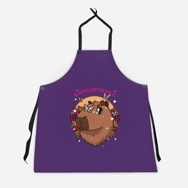 Cute Kawaii Capybara-Unisex-Kitchen-Apron-Studio Mootant