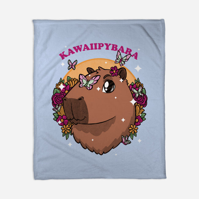 Cute Kawaii Capybara-None-Fleece-Blanket-Studio Mootant