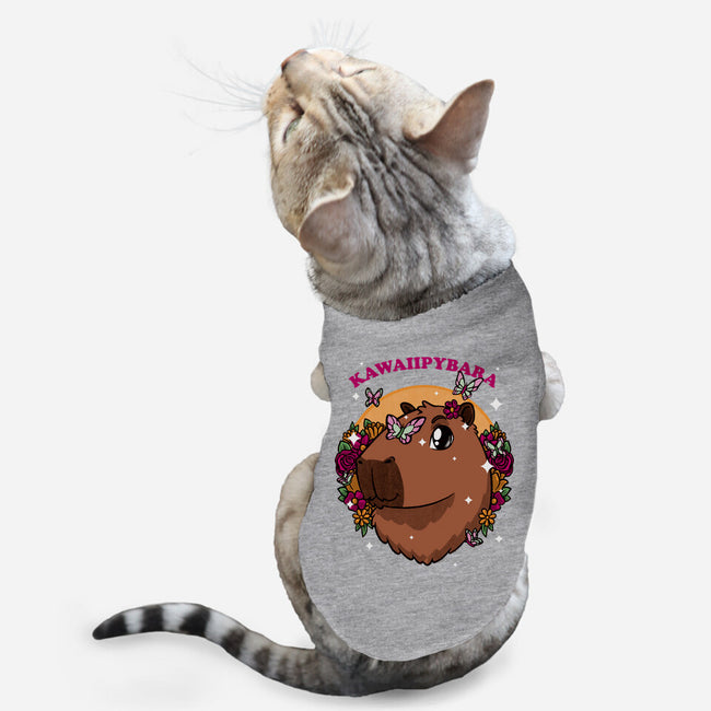 Cute Kawaii Capybara-Cat-Basic-Pet Tank-Studio Mootant