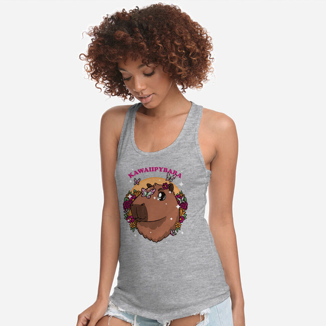 Cute Kawaii Capybara-Womens-Racerback-Tank-Studio Mootant