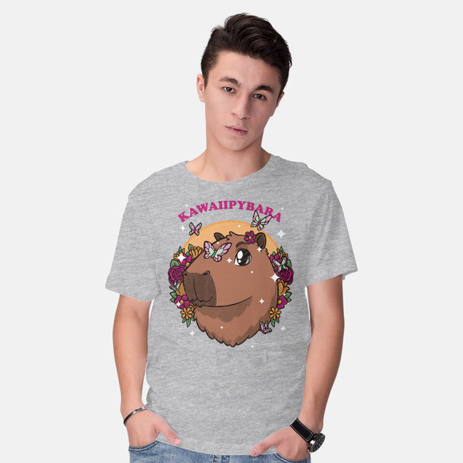 Cute Kawaii Capybara-Mens-Basic-Tee-Studio Mootant