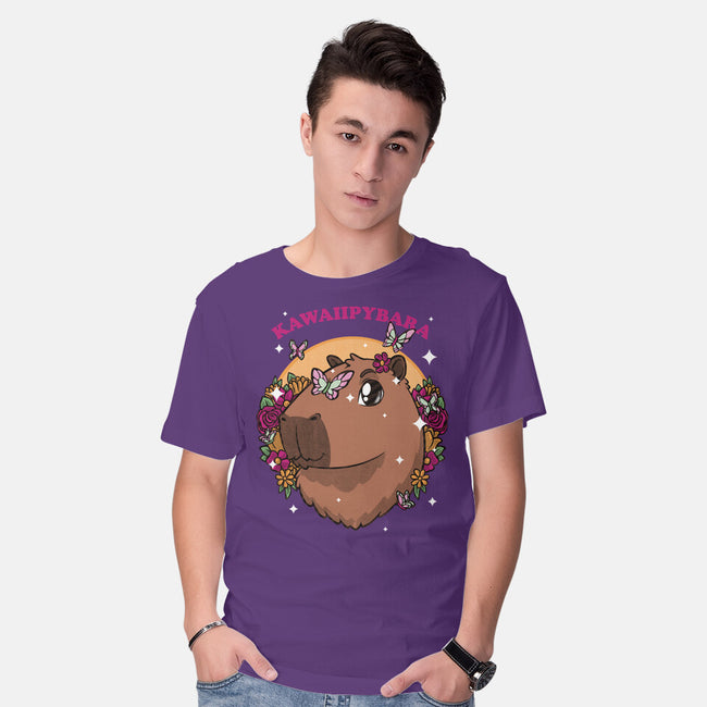 Cute Kawaii Capybara-Mens-Basic-Tee-Studio Mootant