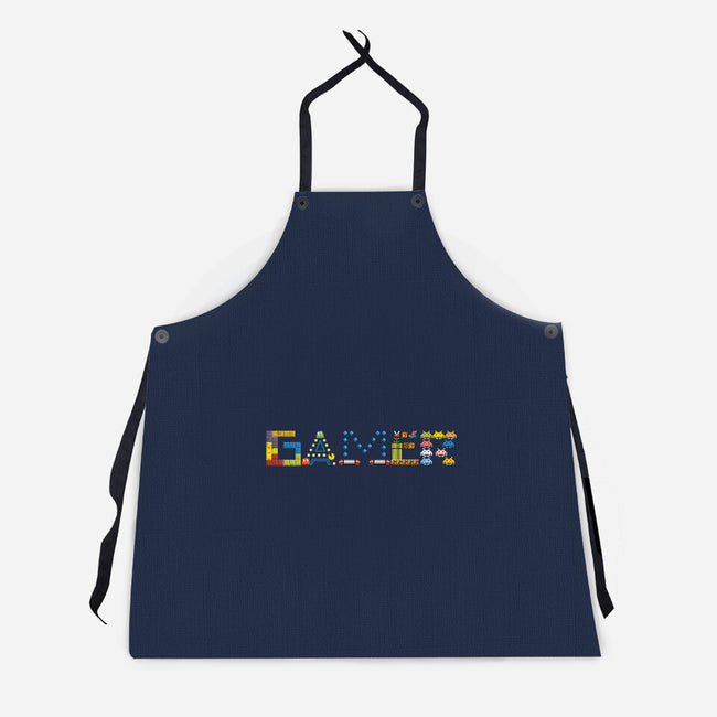 Retro Arcade Gamer-Unisex-Kitchen-Apron-NMdesign