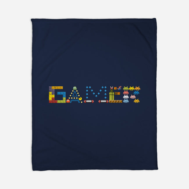 Retro Arcade Gamer-None-Fleece-Blanket-NMdesign