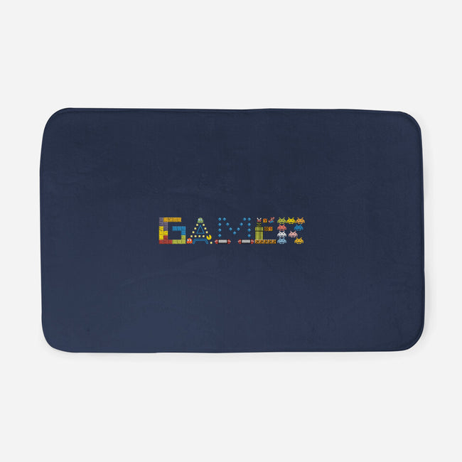 Retro Arcade Gamer-None-Memory Foam-Bath Mat-NMdesign