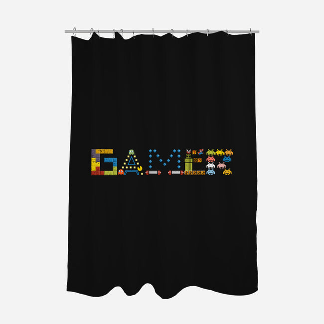 Retro Arcade Gamer-None-Polyester-Shower Curtain-NMdesign