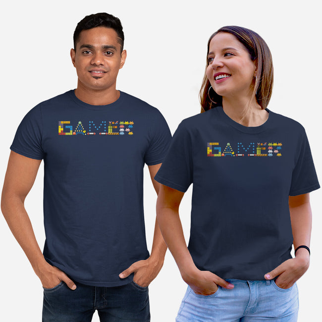 Retro Arcade Gamer-Unisex-Basic-Tee-NMdesign