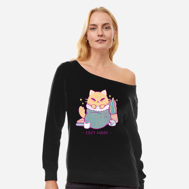 Cozy Mode-Womens-Off Shoulder-Sweatshirt-xMorfina