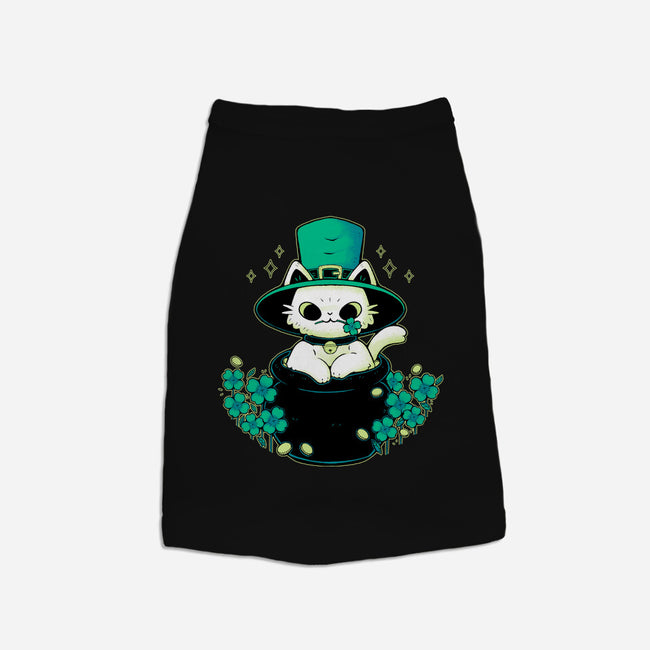 Cute St Patrick Cat-Cat-Basic-Pet Tank-xMorfina