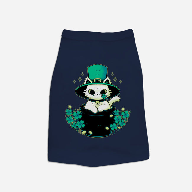 Cute St Patrick Cat-Dog-Basic-Pet Tank-xMorfina