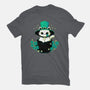 Cute St Patrick Cat-Mens-Basic-Tee-xMorfina