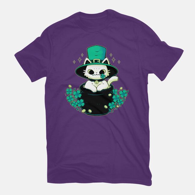 Cute St Patrick Cat-Youth-Basic-Tee-xMorfina