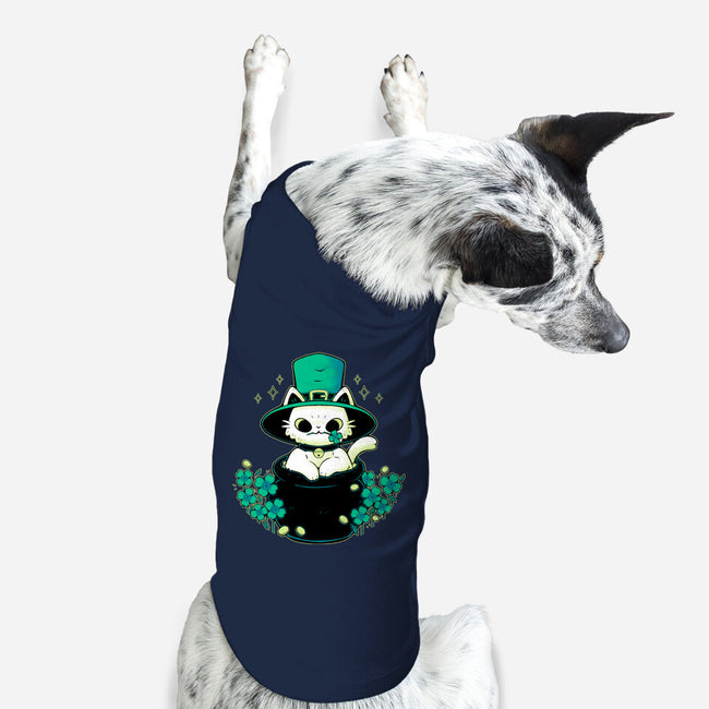 Cute St Patrick Cat-Dog-Basic-Pet Tank-xMorfina